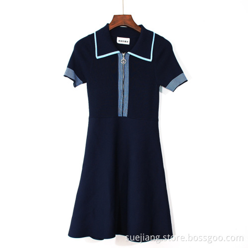 Women Short Sleeve Sport Style Casual Dress